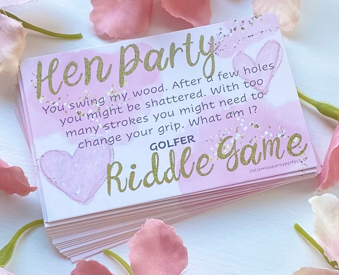 Hen Do Rude Riddles Hen Party Games Hen Night Dirty Riddle Drinking Games 24 | Etsy