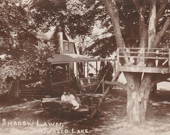 Shadow Lawn Owasco Lake NY RPPC Circa