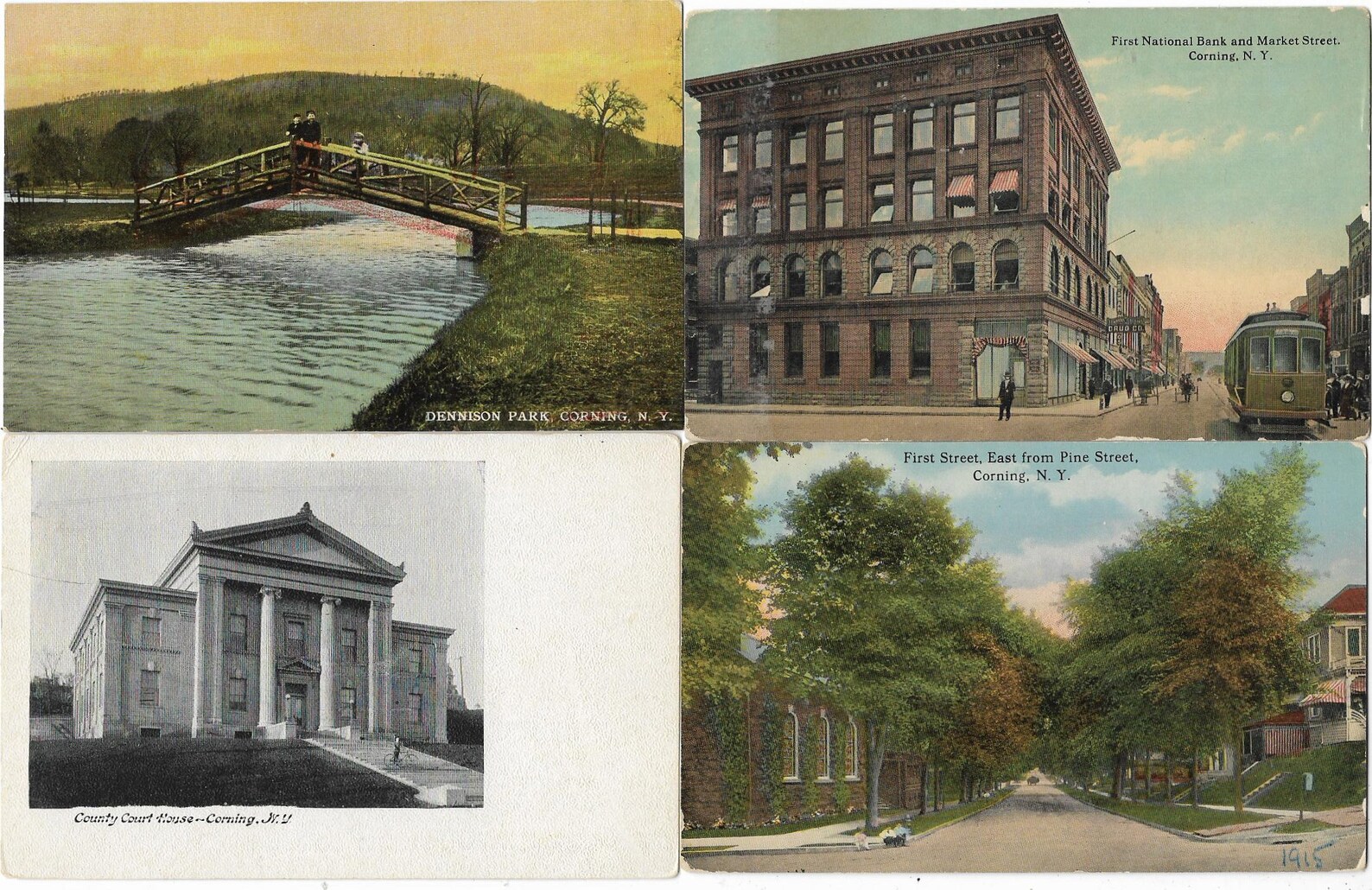 Twelve Different Vintage Corning NY Postcards Etsy