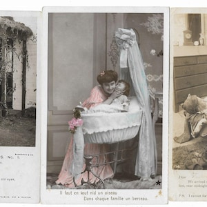 Early 1900s Song And Comic Black and White Photo Postcards Bamforth and One Color From France