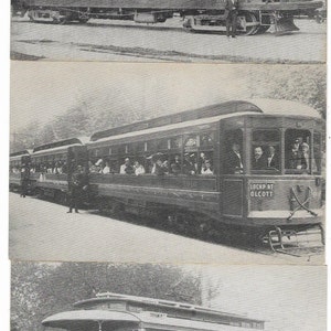 1967 Train and Trollies Drei Postkarten Aus Alten Fotos von William Reed Gordone