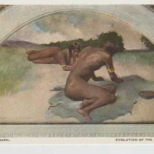 Bibliothèque du Congrès Washington DC Évolution de la série de livres quatre cartes postales des années 1920