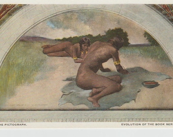 Biblioteca del Congresso di Washington DC - Evoluzione della serie di libri - Quattro cartoline degli anni '20