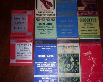 Group Of Seven Vintage New York State Matchbook Covers