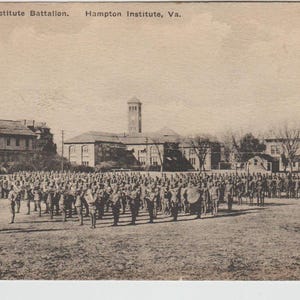 Batallón del Instituto Hampton Instituto Hampton Virginia Postal de la década de 1910 Afroamericanos