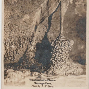Photo de la grotte de Plume Marengo à Washington par RL Davis 1916 RPPC Carte postale