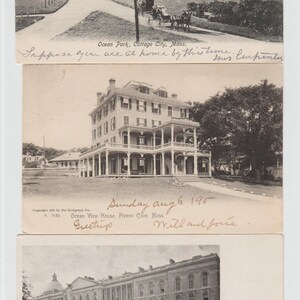 Trois cartes postales de type UDB du début des années 1900, Massachusetts