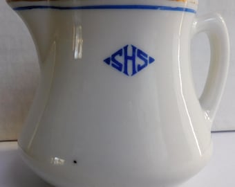 Vintage Restaurant Ware Creamer With SHS Logo Shenango China