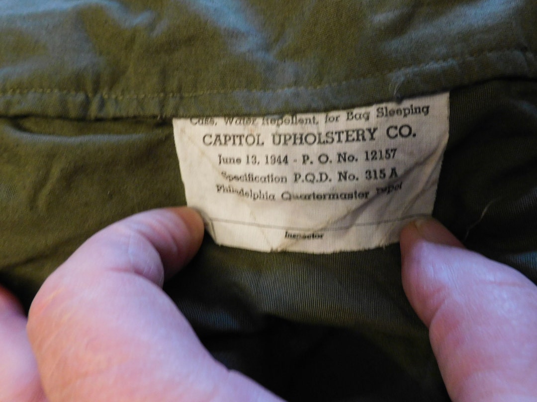 1944 US Army Mummy Sleeping Bag and Cover Very Good Condition Etsy
