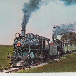 Cinq cartes postales des années 60, Strasburg Rail Road, Strasburg, Pennsylvanie