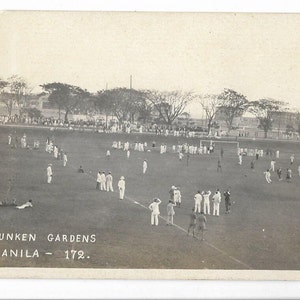 The Sunken Garden Sports Field Manila Philippinen 1910er Jahre RPPC Postkarte