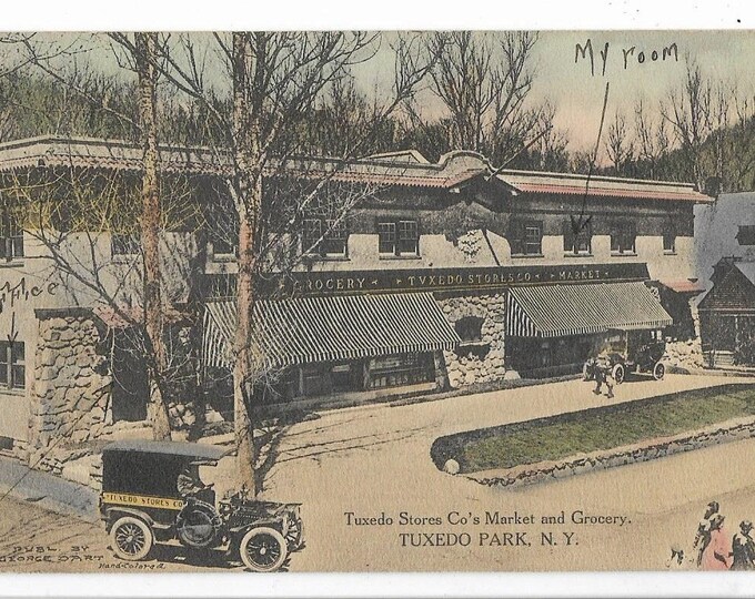 RARE Tuxedo Stores Co's Market and Grocery Tuxedo Park NY 1912 Hand