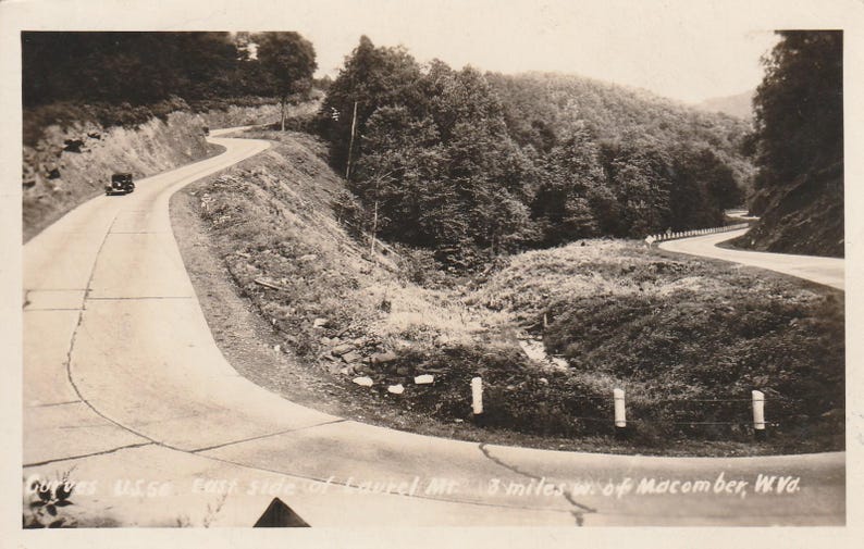 Laurel Mountain US Route 50 West Virginia WV Three RPPC