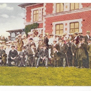 Cartes postales de personnages et de drapeaux des États-Unis, Suède, vers 1910