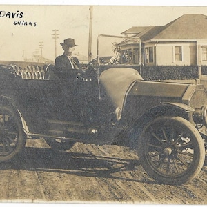 Herbert Davis In His Forty Buick RPPC Postcard Circa 1908