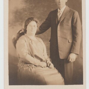 1920s Grace and Joseph Williams Wedding Picture RPPC Postcard Binghamton NY