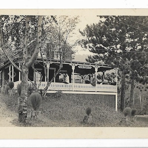 Lake Shore Camp Circa 1920 RPPC Cartolina
