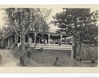Lake Shore Camp Circa 1920 RPPC Postcard