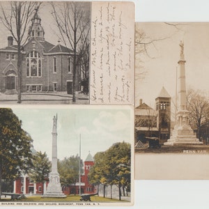 Penn Yan NY Three Early 1900s Postcards One Is Real Photo Postcard