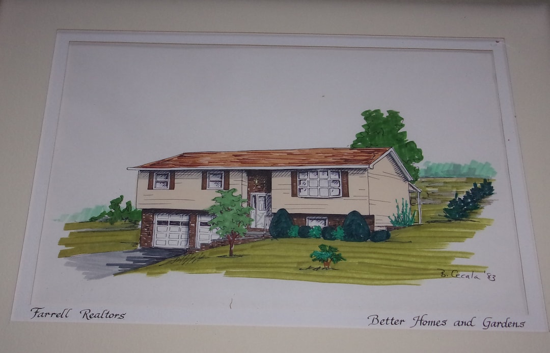 Original Ink Pen Art Work of House for Sale Mckinley Avenue Endicott NY Etsy