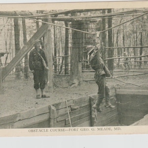 Cartes postales de 1942 et 1943 de Fort George G Meade envoyées gratuitement par les soldats qui s'y trouvaient