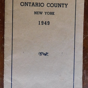 Ontario County NY 1949 Highway Road Map