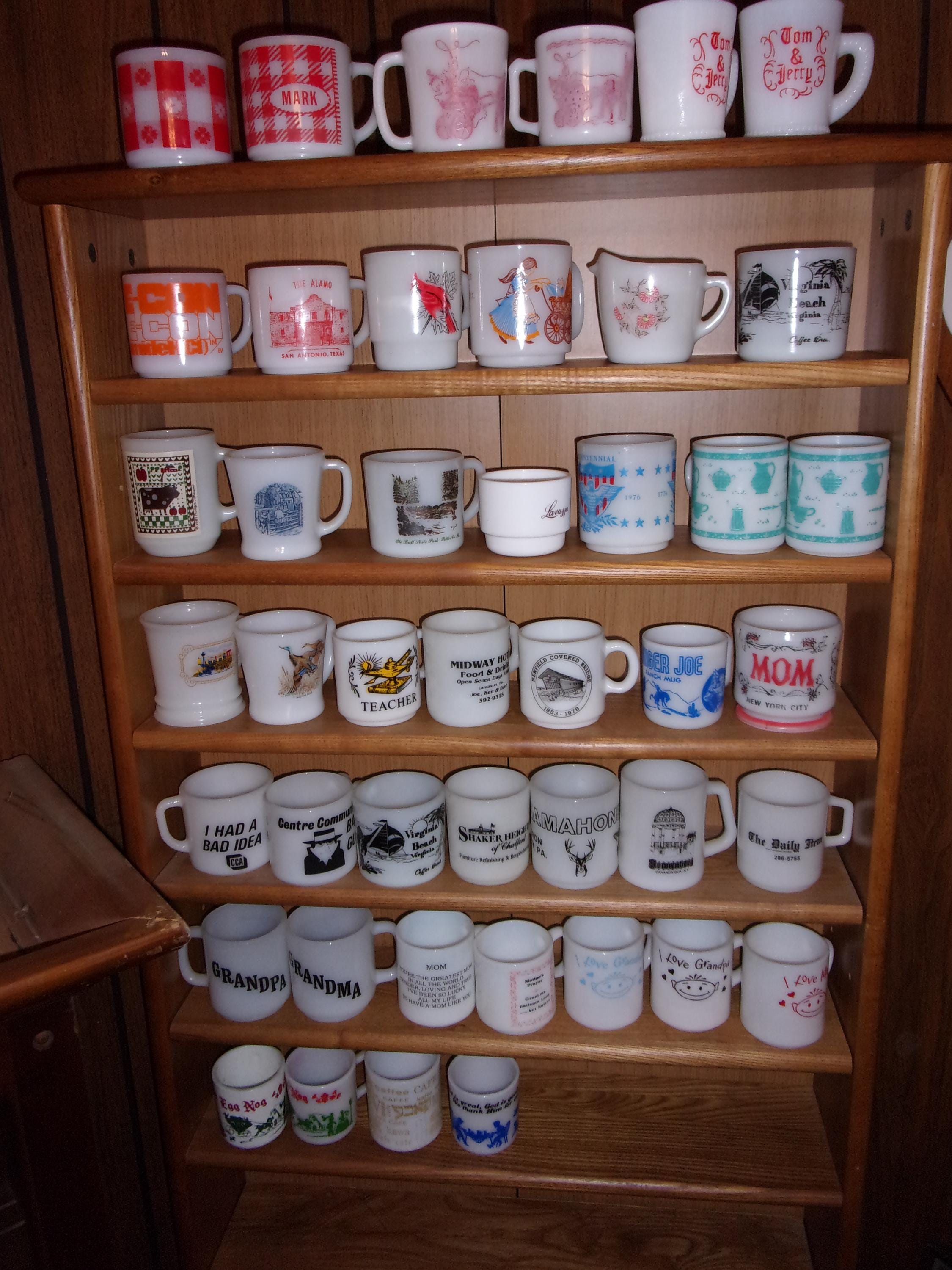 1970s 1980s White Glass Mugs 10 Dollars Each - Etsy