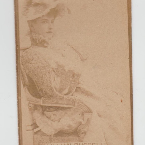 Circa 1900 Lillian Russell Photograph and Advertising For Gail & Ax's Tobacco