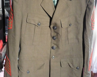 1966 US Marines Serge Green Jacket Master Sergeant With Five Service Stripes Vietnam War Era DSA 100 - 2038 - Etsy 1966 US Marines Serge Green Jacket Master Sergeant With Five Service Stripes Vietnam War Era DSA 100 - 2038 - Etsy
