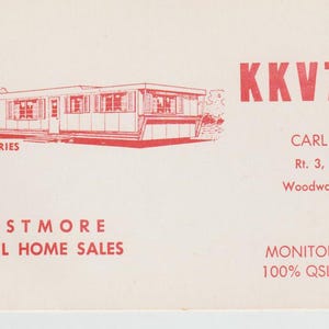 Westmore Mobile Home Sales Woodward Oklahoma 1960s CB Radio Postkaart Geweldige reclame