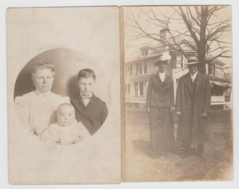 Two Early 1900s RPPC Named People Mansfield Pa Mable Barrett and Jane Meyers