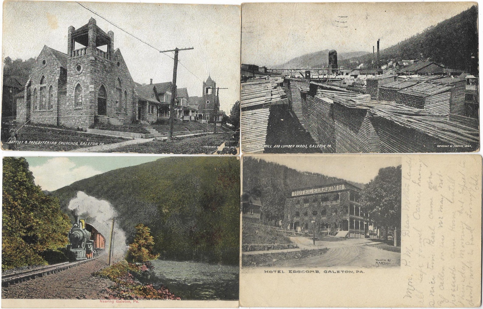Galeton Pa Eight Vintage Postcards for One Price Etsy