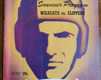 SCARCE 1944 Los Angeles Wildcats Pro Football Program