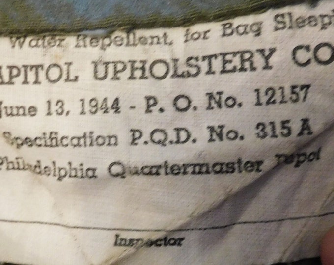 1944 US Army Mummy Sleeping Bag and Cover Very Good Condition Etsy