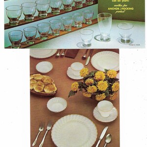 1960er Jahre Anchor Hocking Glass Give Away Event Postkarten Malvern Pa