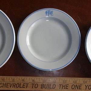 Monogrammed Plates Small Plates and Saucers FBC First Baptist Church Vodrey China and Meyer China