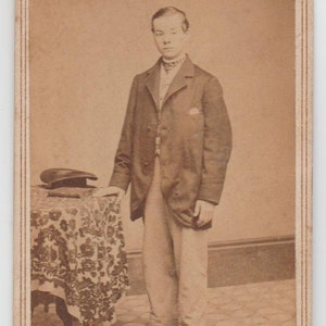 1800s CDV Photograph Named Man Eckford Bridinelle From Binghamton NY