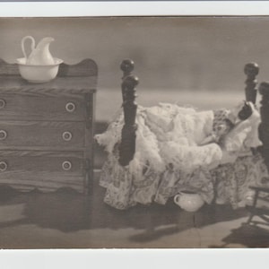 Two Vintage RPPC Postcards With Dolls