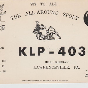 Lawrenceville Pa Tre cartoline radio CB di metà anni '60