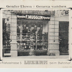 1910 Luzern Switzerland Jewelry Store Illustrated Card