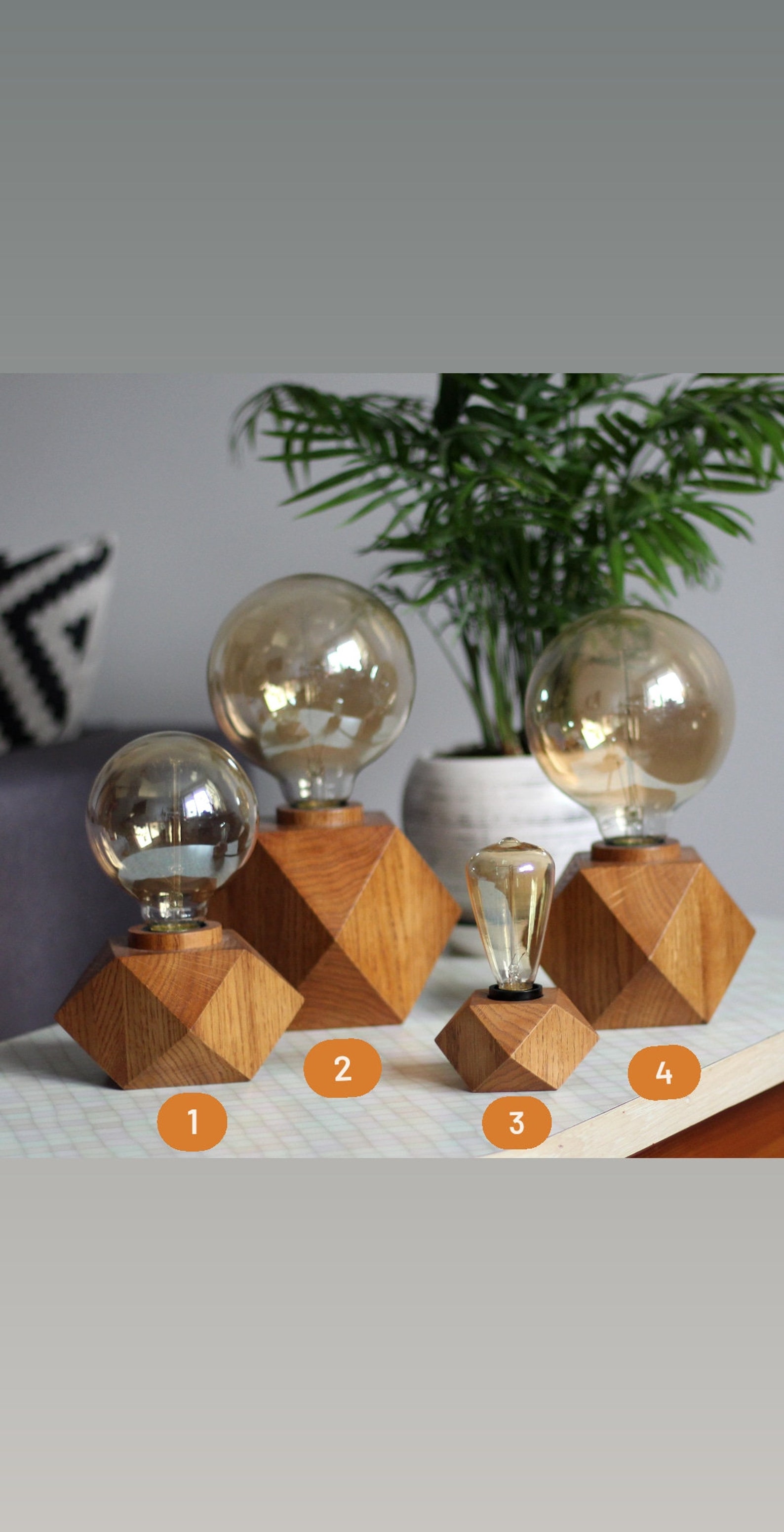 View of Minimalist Wooden Lamp. Scandinavian Table Lamp Modern. Wooden - Etsy