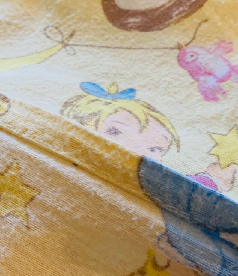 Vintage Flannelette Flat Sheet for Baby Cot Etsy