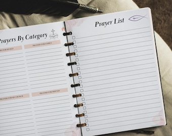 Christian Faith Planner Printable | 44-Page Bible Study Prayer Journal Gratitude Devotional Planner
