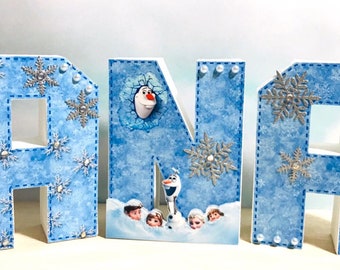 frozen letters etsy