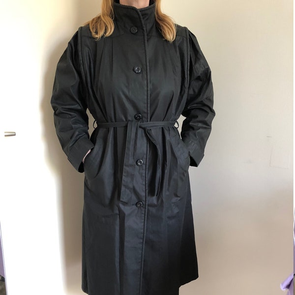 Trench manteau pour l'été vintage femme 70s 80S imperméable manche chauve souris Batwing sleeves coat