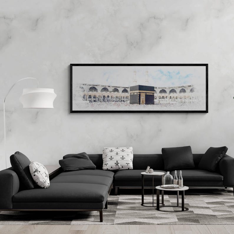 Premium Limited Edition Kaaba Artwork - Islamic Calligraphy Wall Art for Ramadan and Eid Gifts