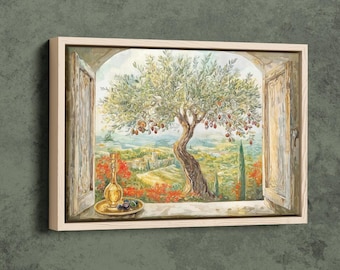 Blessed Palestinian Olive Tree from Mount Olive | Framed Islamic Wall Art