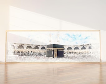 Kaaba in Makkah Canvas Art: Islamic Wall Decor, Muslim Gift