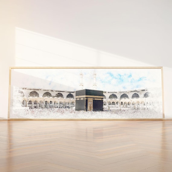 Kaaba in Makkah Canvas Art: Islamic Wall Decor, Muslim Gift