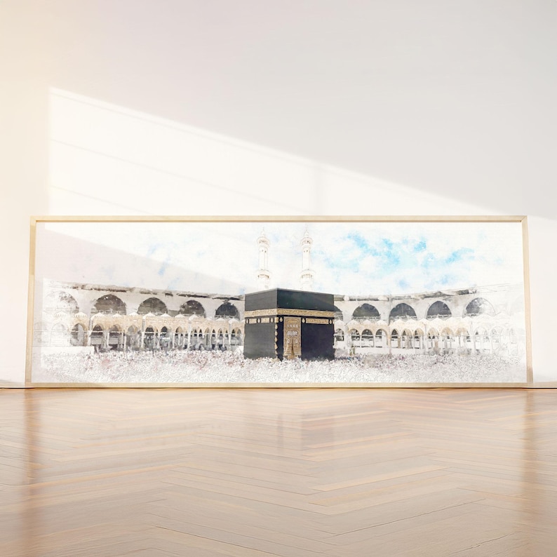 Limited Edition Islamic Wall Art Journey to the Kaaba in Makkah - Premium Muslim Home Decor